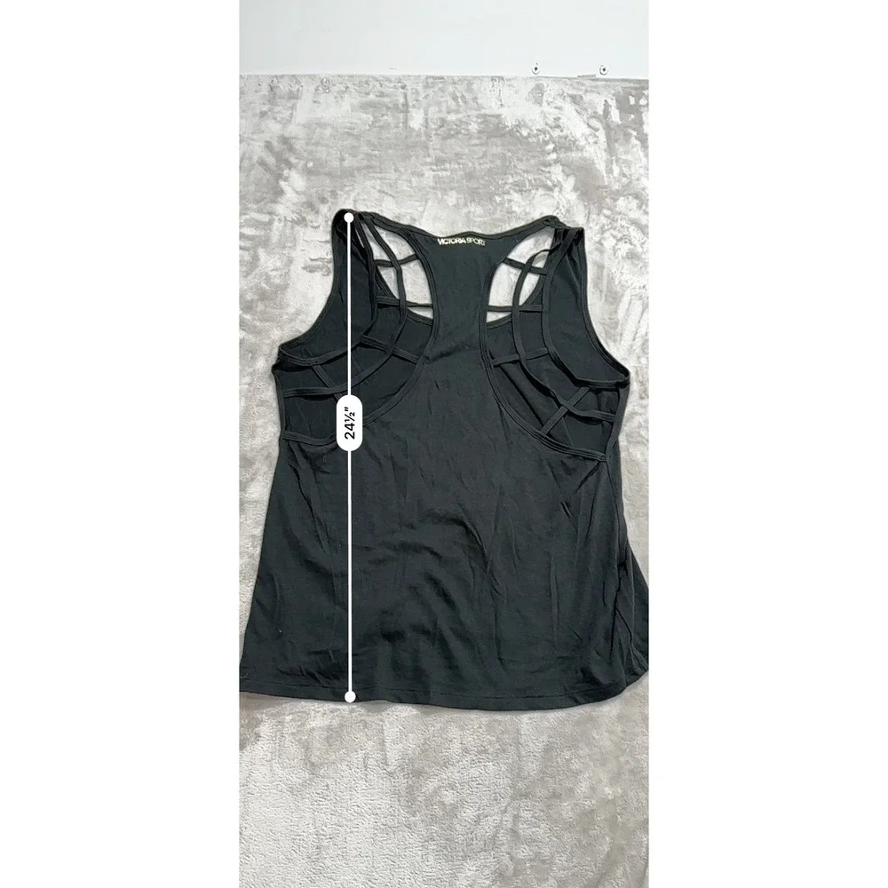 Victoria Sport Racerback Tank Womens Size Medium Black Active‎ Wear Exercise NWT